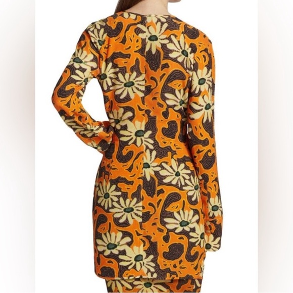 Nanushka Ira wrap dress boho retro 70s western flower child wedding cocktail - Picture 2 of 9